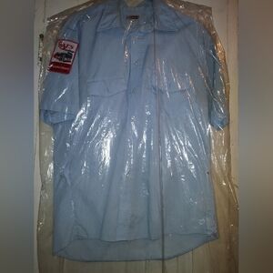 VTG MTS Stylish Light Blue Button Down Shirt